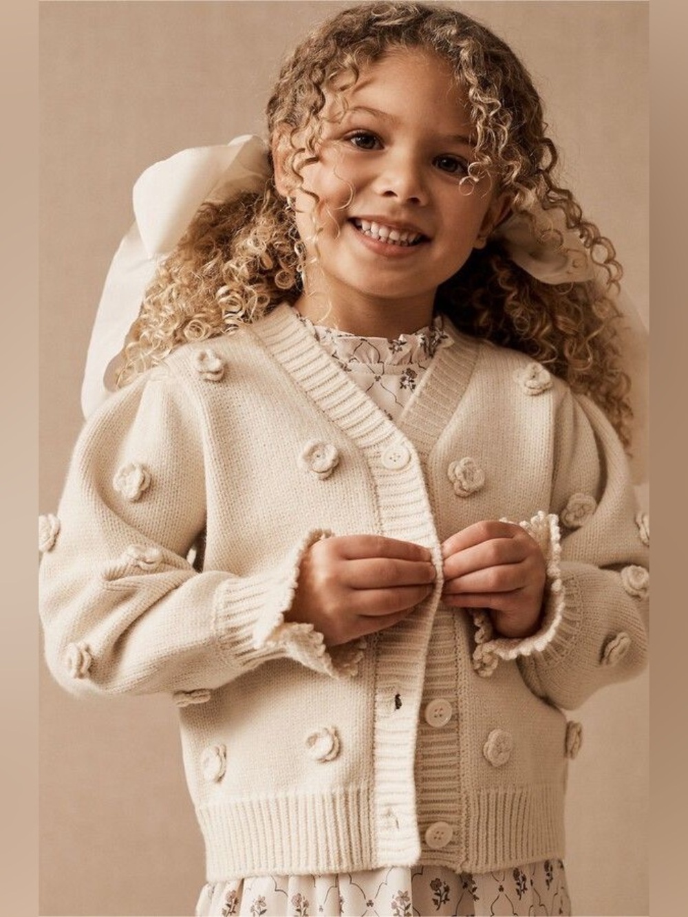 Rylee and cru stone flounce cardigan
